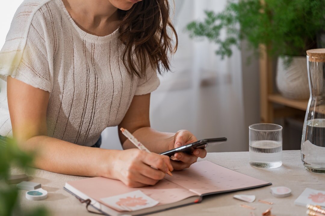 person planning vacation budget