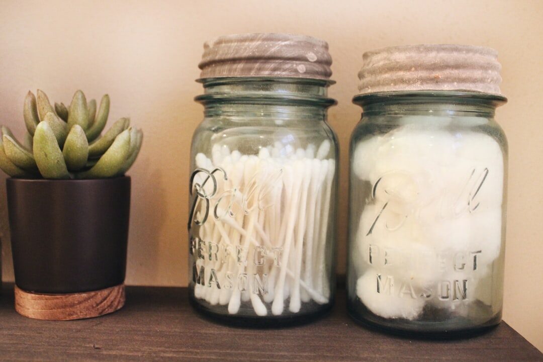 savings jar on shelf