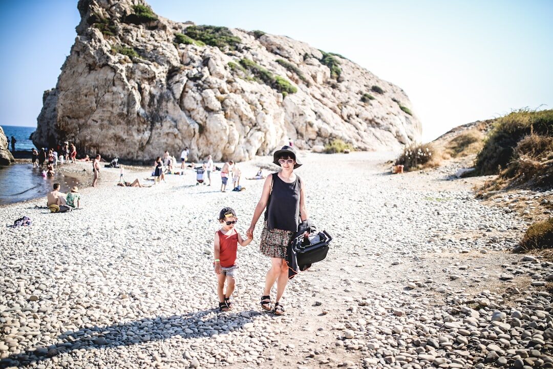 family on beach vacation