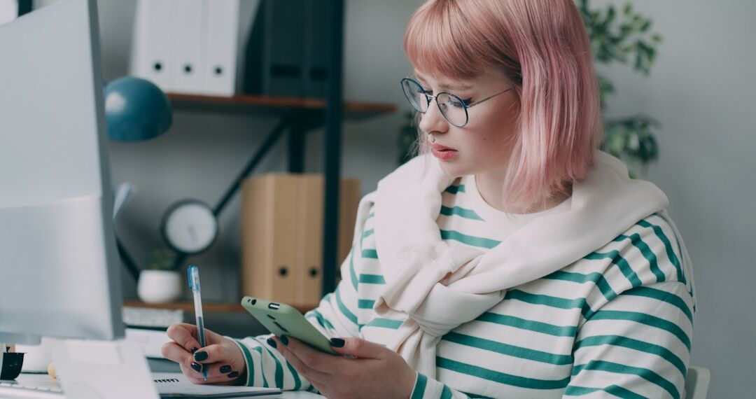young professional reviewing budget