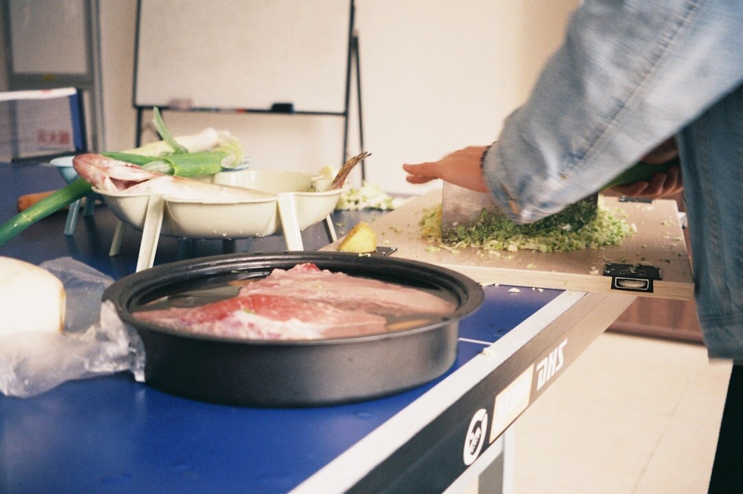 person cooking at home