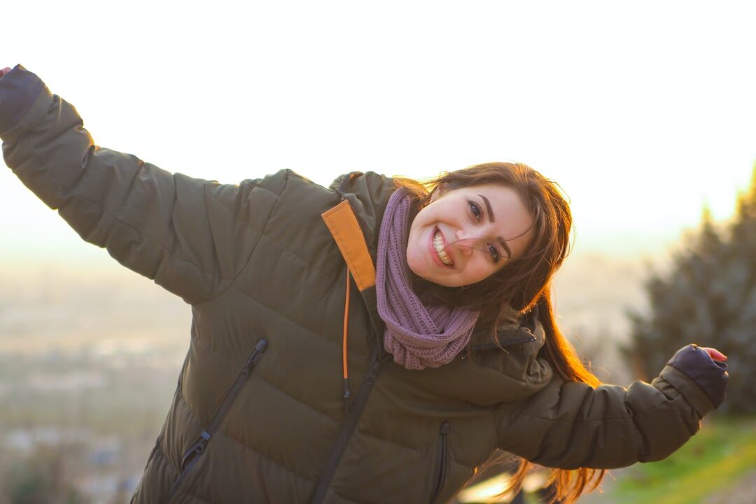 person celebrating debt free