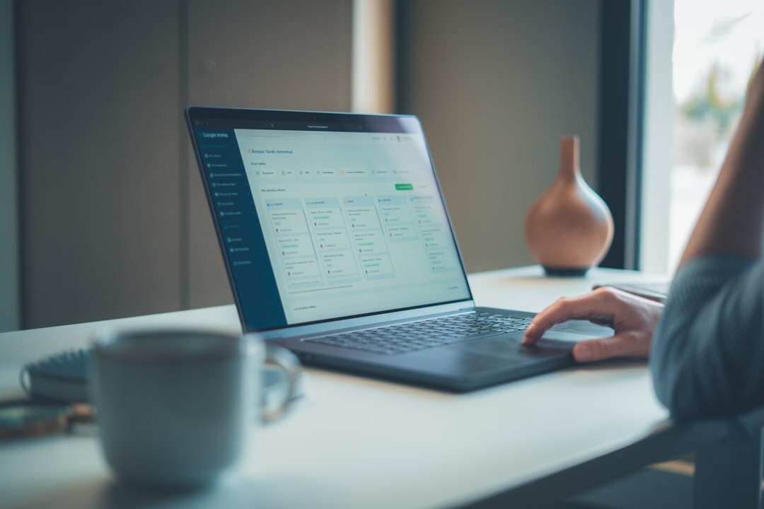 person reviewing budget on laptop